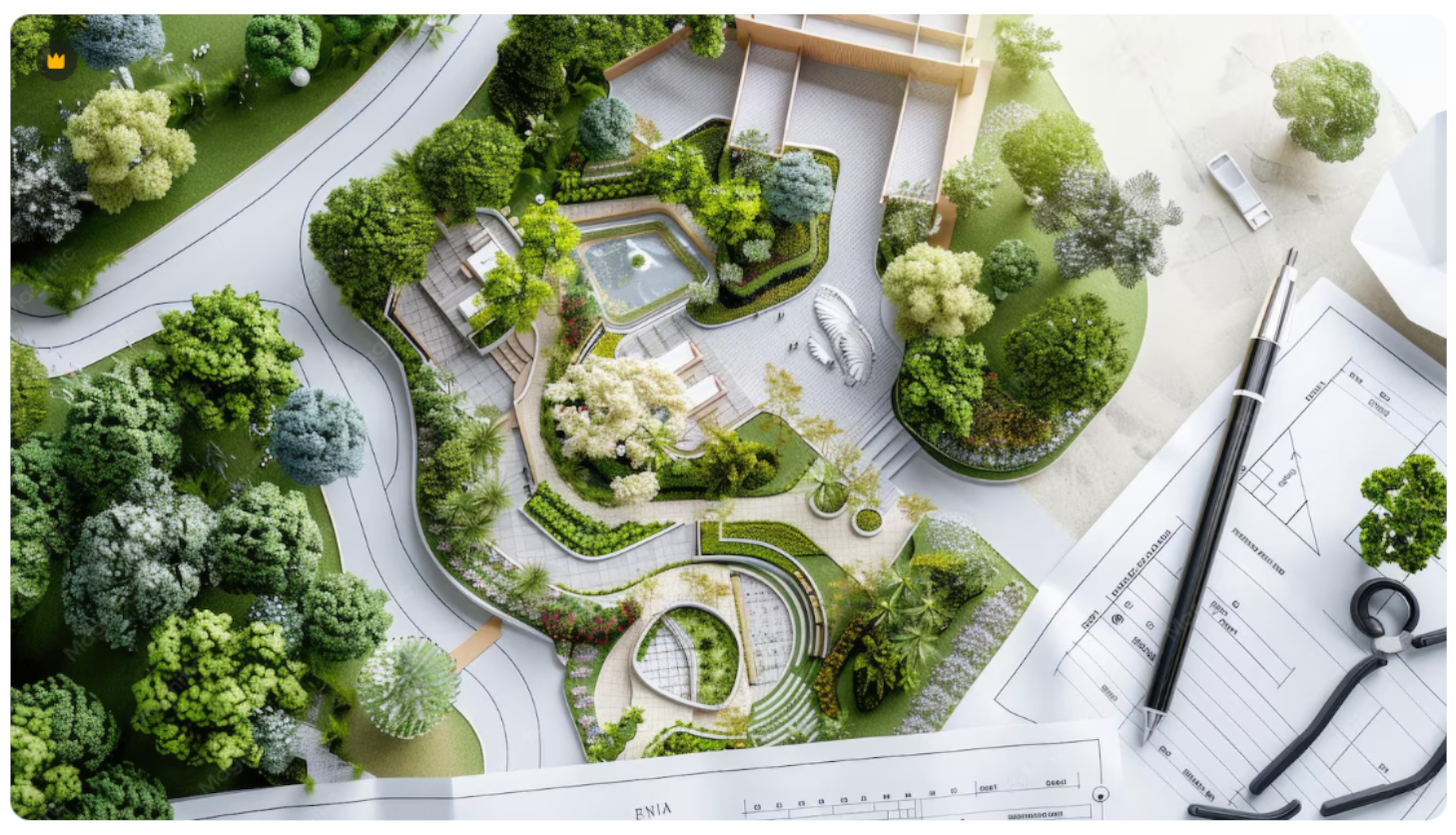 Plan de conception de jardin